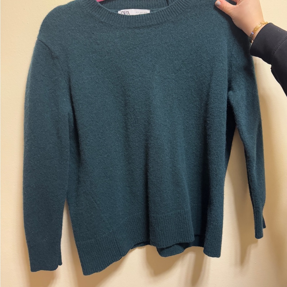 Zara Teal Sweater 100% wool